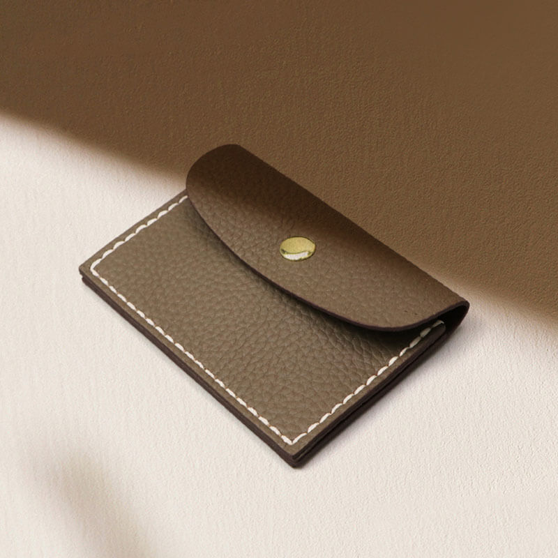 Lychee Card Holder DIY Kit – Babylon Leather - Babylon LeatherBabylon LeatherSY107 - Brown - White