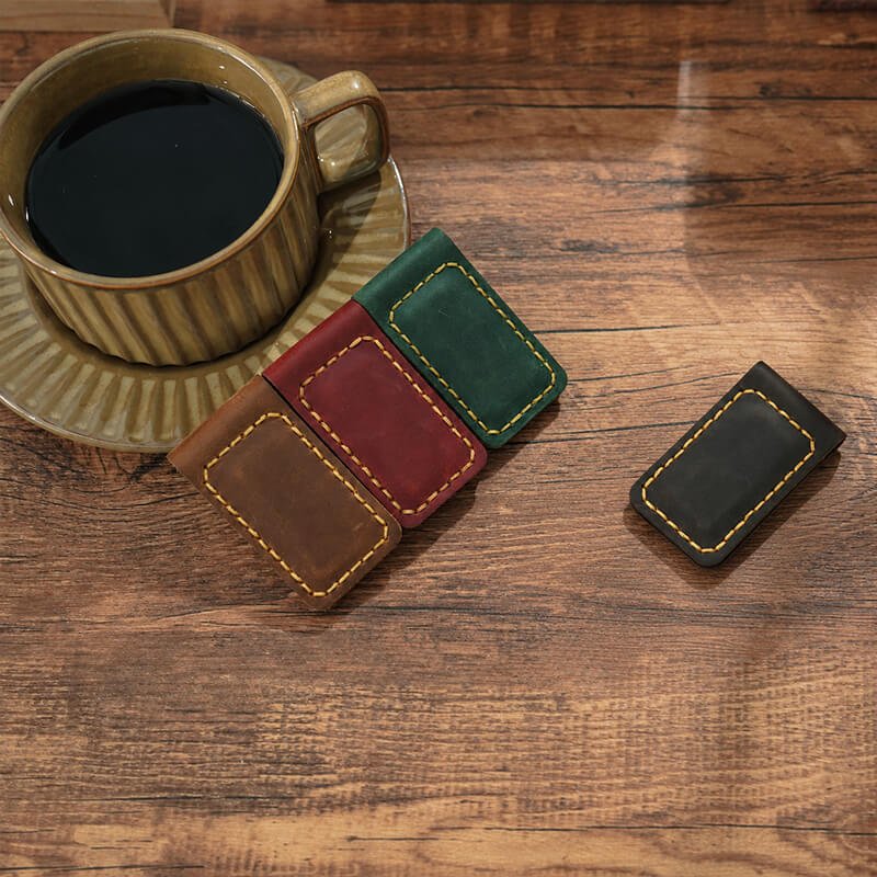 Magnetic Leather Bookmark Money Clip – Babylon Leather - Babylon LeatherBabylon LeatherAN09-Brown