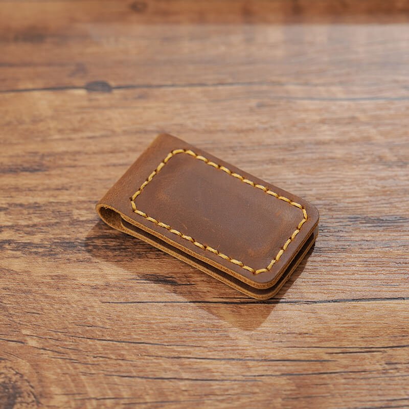 Magnetic Leather Bookmark Money Clip – Babylon Leather - Babylon LeatherBabylon LeatherAN09-Brown