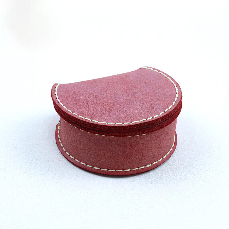 Magnetic Round Storage Box Fog Wax Leather DIY Kit – Babylon Leather - Babylon LeatherBabylon LeatherCY20-Pink