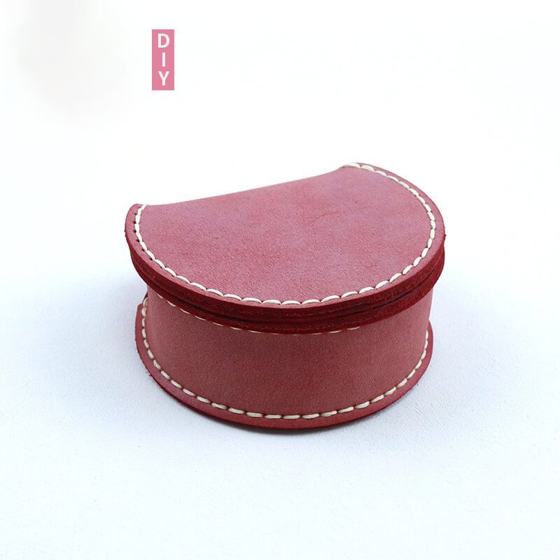 Magnetic Round Storage Box Fog Wax Leather DIY Kit – Babylon Leather - Babylon LeatherBabylon LeatherCY20-Pink