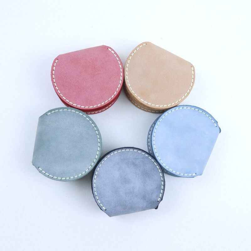 Magnetic Round Storage Box Fog Wax Leather DIY Kit – Babylon Leather - Babylon LeatherBabylon LeatherCY20-Pink