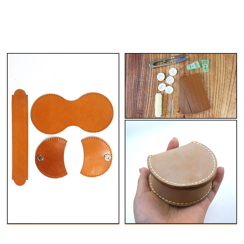 Magnetic Round Storage Box Fog Wax Leather DIY Kit – Babylon Leather - Babylon LeatherBabylon LeatherCY20-Yellow