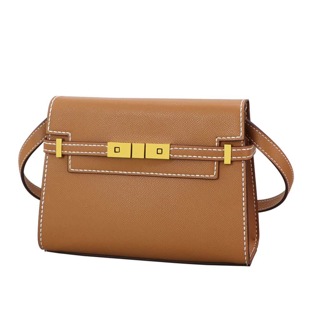 Manhattan - Style Leather Bag DIY Kit with Epsom Leather – Babylon Leather - Babylon LeatherBabylon LeatherSY41 - Epsom - Caramel - White