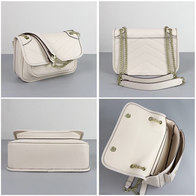 Marmont Chain Shoulder Bag DIY Kit – Babylon Leather - Babylon LeatherBabylon LeatherSY94 - White - Color - Matched
