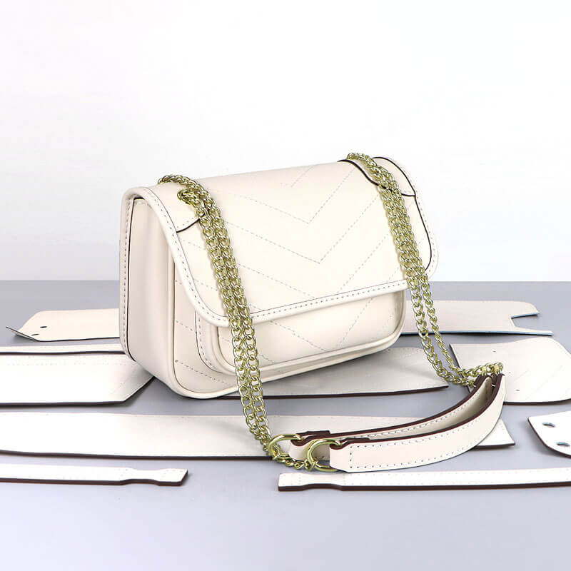 Marmont Chain Shoulder Bag DIY Kit – Babylon Leather - Babylon LeatherBabylon LeatherSY94 - White - Color - Matched