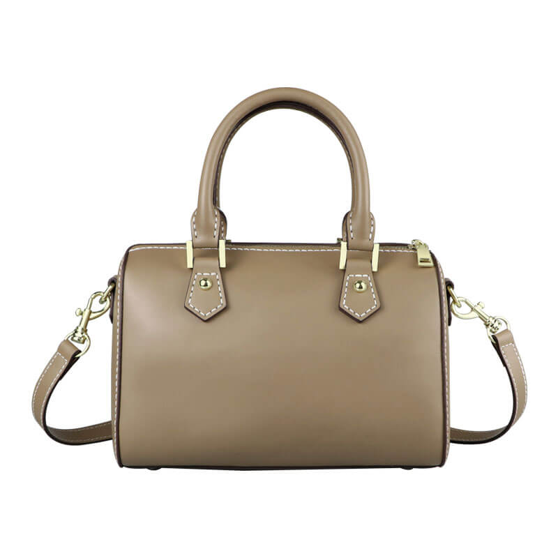 Medium Boston - Style Leather Bag DIY Kit – Babylon Leather - Babylon LeatherBabylon LeatherSY10 - Large - Khaki - White