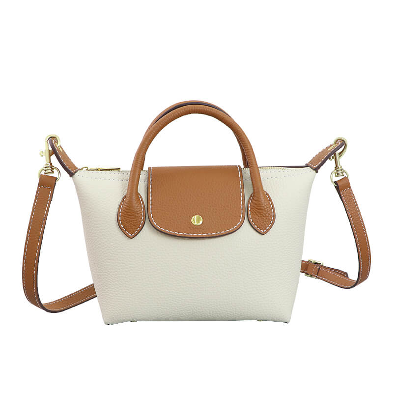 Medium Le Pliage DIY Kit – Babylon Leather - Babylon LeatherBabylon LeatherSY88 - Caramel & White - White