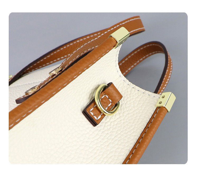 Medium Sac Plat Leather Tote Bag DIY Kit – Babylon Leather - Babylon LeatherBabylon LeatherSY38 - Matching Color - Lychee Pattern Leather - Beige