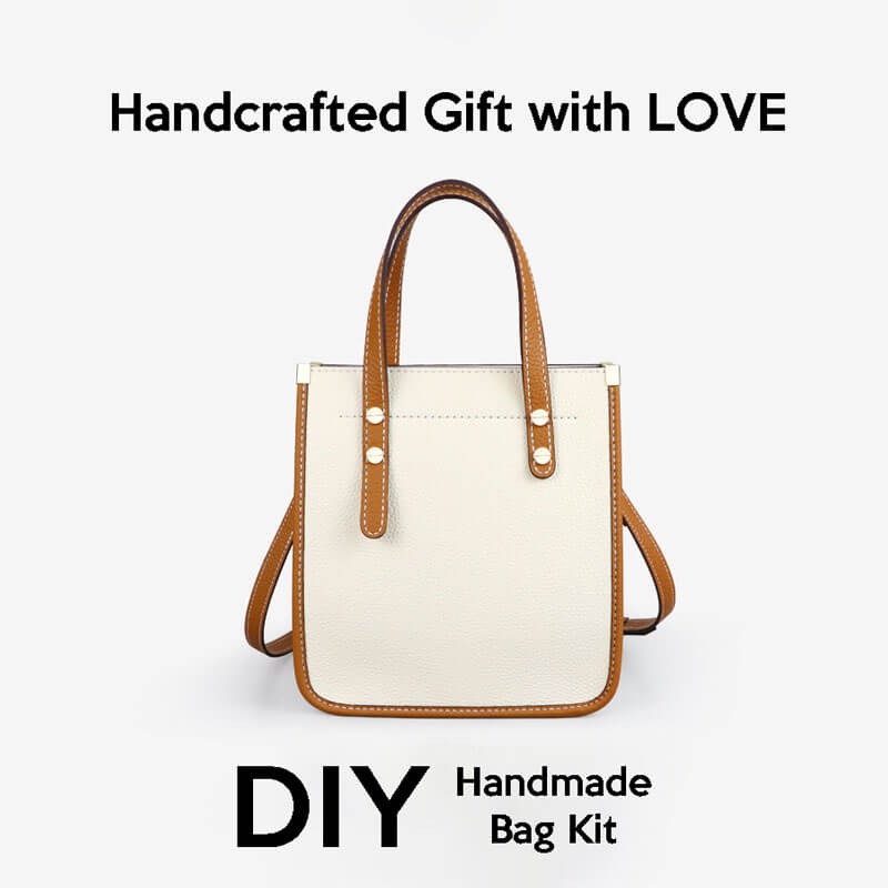 Medium Sac Plat Leather Tote Bag DIY Kit – Babylon Leather - Babylon LeatherBabylon LeatherSY38 - Matching Color - Lychee Pattern Leather - Beige