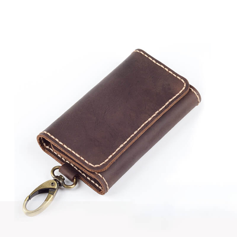 Men's Belt - Loop Key Case Crazy Horse Leather DIY Kit – Babylon Leather - Babylon LeatherBabylon LeatherCY47-Brown-With Hook