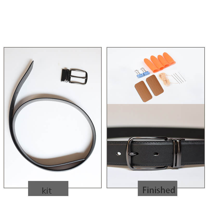 Men's Casual Buckle Belt Top Grain Leather DIY Kit – Babylon Leather - Babylon LeatherBabylon LeatherCY28-Black-Gunmetal Buckle-41"  105 cm