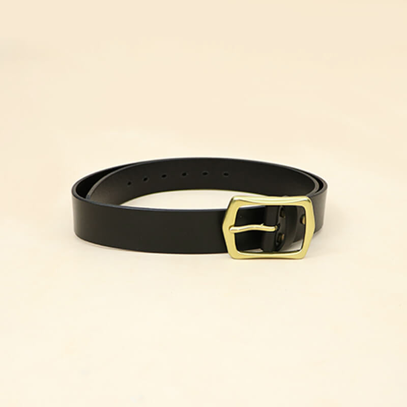 Men’s Handcrafted Leather Belt with Solid Brass Buckle – Babylon Leather - Babylon LeatherBabylon LeatherLB04-Black-41"   |   105 cm