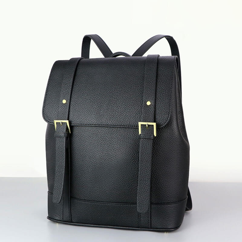 Men’s Leather Backpack DIY Kit – Babylon Leather - Babylon LeatherBabylon LeatherSY27 - Matching Color - Lychee Pattern Leather - Black