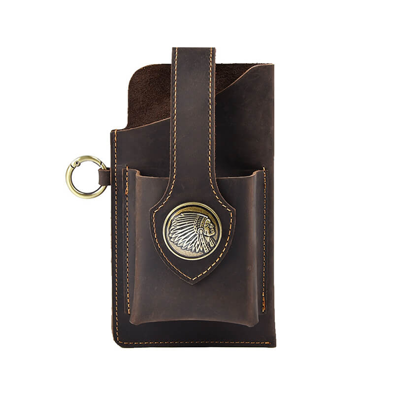 Men's Leather Belt Phone Waist Bag – Babylon Leather - Babylon LeatherBabylon LeatherAN45-Coffee