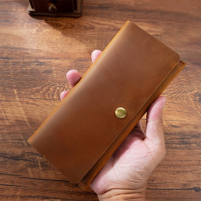 Men's Long Clutch Wallet – Babylon Leather - Babylon LeatherBabylon LeatherAN53-Brown