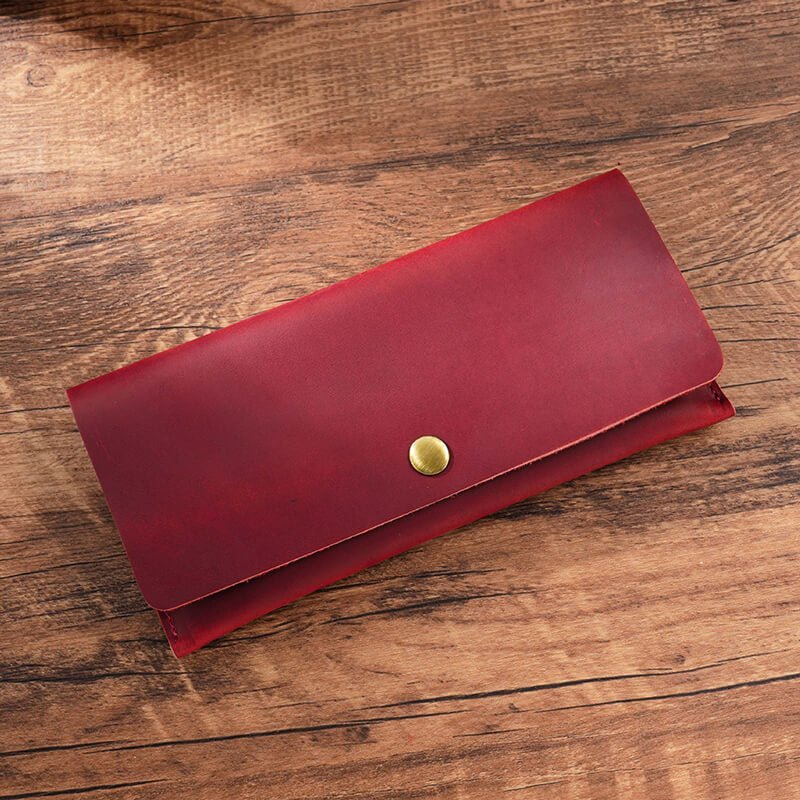 Men's Long Clutch Wallet – Babylon Leather - Babylon LeatherBabylon LeatherAN53-Wine Red
