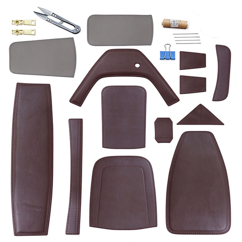 Men’s Lychee Pattern Leather Sling Bag DIY Kit – Babylon Leather