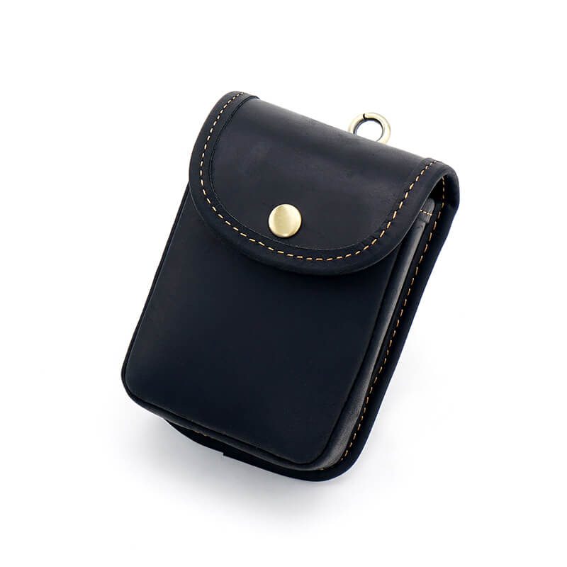 Men's Mini Belt Pouch for Coins Keys – Babylon Leather - Babylon LeatherBabylon LeatherAN64-Black