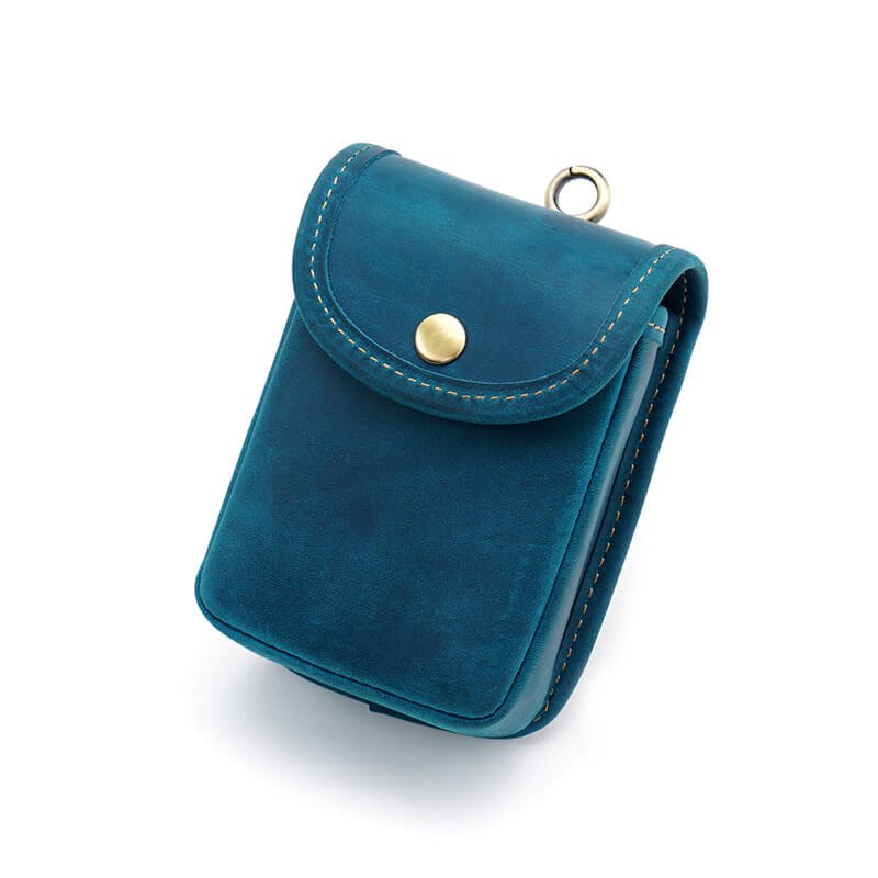 Men's Mini Belt Pouch for Coins Keys – Babylon Leather - Babylon LeatherBabylon LeatherAN64-Blue