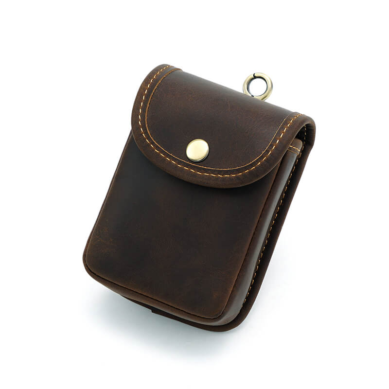 Men's Mini Belt Pouch for Coins Keys – Babylon Leather - Babylon LeatherBabylon LeatherAN64-Coffee