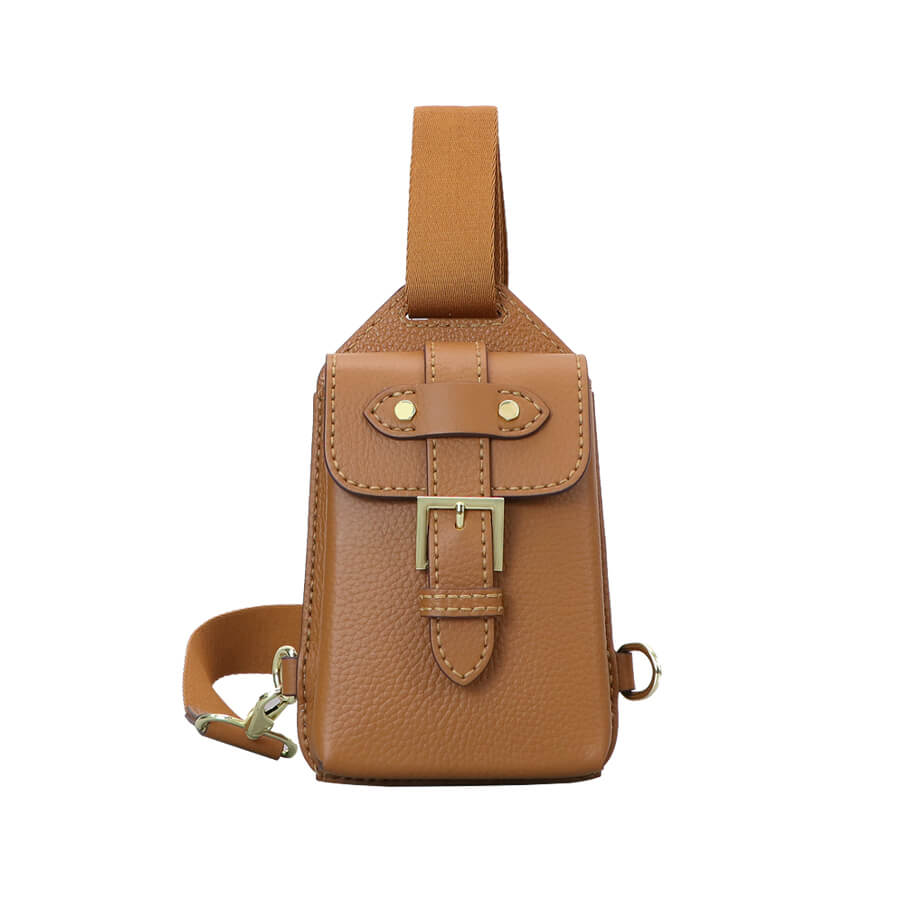 Men’s Phone Sling Bag DIY Kit – Babylon Leather - Babylon LeatherBabylon LeatherSY117-Caramel-Color-Matched