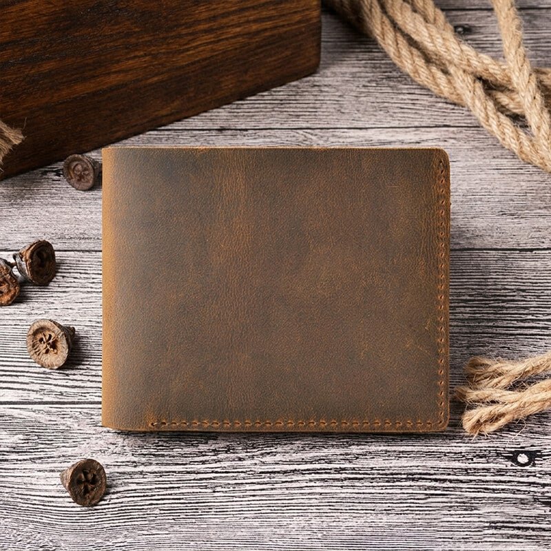 Men's Short Wallet with Coin Pocket – Babylon Leather - Babylon LeatherBabylon LeatherAN50-Brown