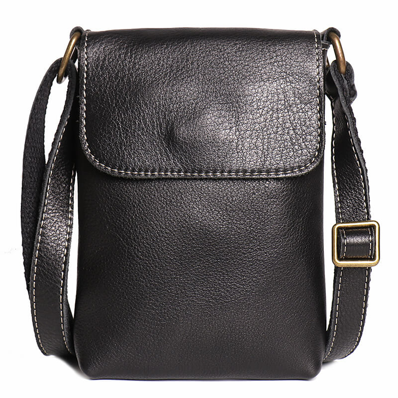 Men’s Top Grain Leather Crossbody Shoulder Bag – Babylon Leather - Babylon LeatherBabylon LeatherLJ024 - Black