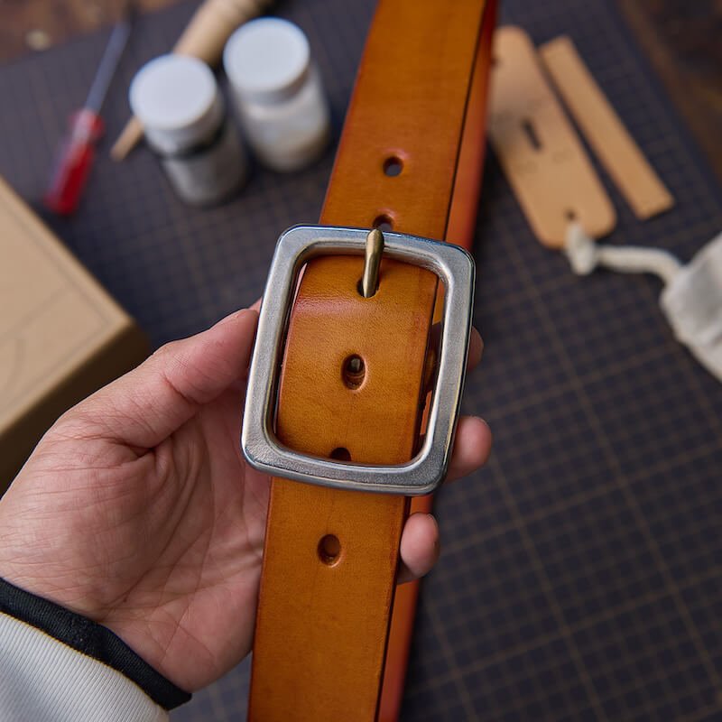 Men’s Vegetable - Tanned Leather Belt DIY Kit – Babylon Leather - Babylon LeatherBabylon LeatherLZ14 - 3.8cm - Style 4 - 100cm