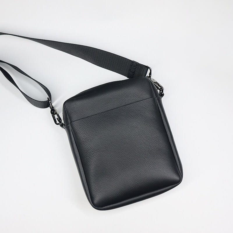 Men's Zip Crossbody Bag Top Grain Leather DIY Kit – Babylon Leather - Babylon LeatherBabylon LeatherCY08-Black