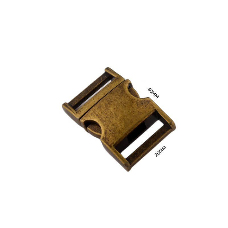 Metal Side Release Buckle - Babylon Leather - Babylon LeatherBabylon LeatherJY18-Antique Brass-20.5*26.3*39.6mm
