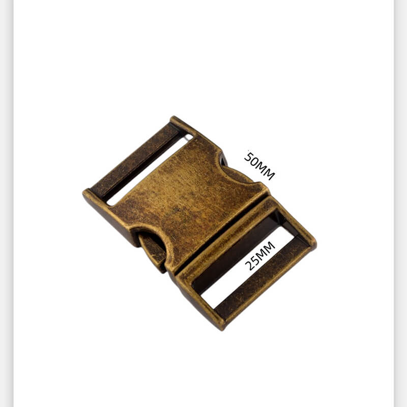 Metal Side Release Buckle - Babylon Leather - Babylon LeatherBabylon LeatherJY18-Antique Brass-25.3*30*50.2mm