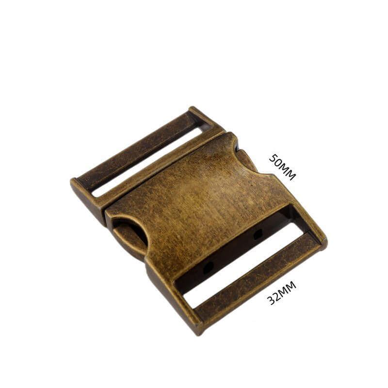 Metal Side Release Buckle - Babylon Leather - Babylon LeatherBabylon LeatherJY18-Antique Brass-31.6*36.6*50mm