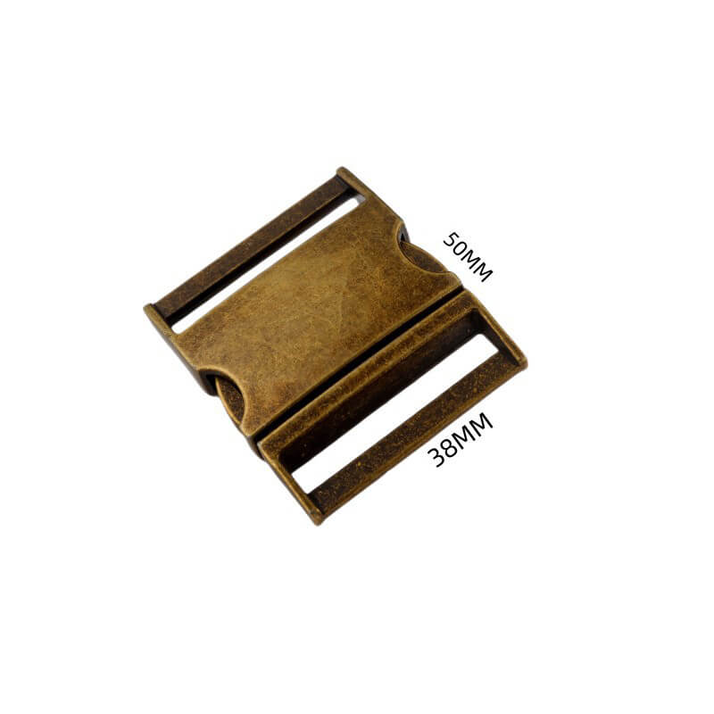 Metal Side Release Buckle - Babylon Leather - Babylon LeatherBabylon LeatherJY18-Antique Brass-38*42.7*50mm