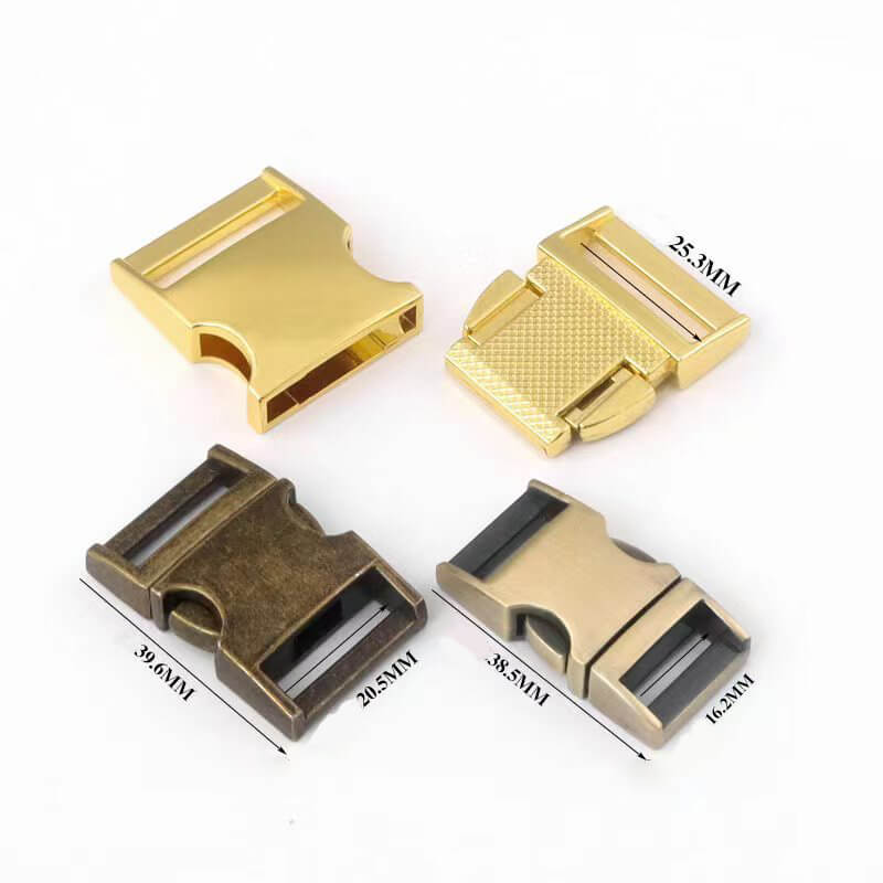 Metal Side Release Buckle - Babylon Leather - Babylon LeatherBabylon LeatherJY18-Gold-20.5*26.3*39.6mm