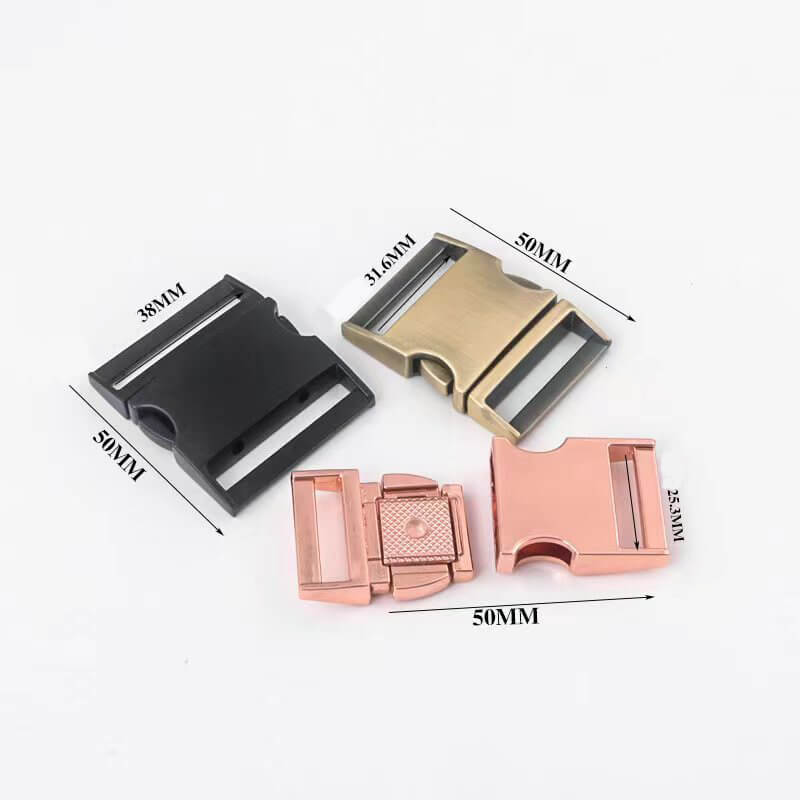 Metal Side Release Buckle - Babylon Leather - Babylon LeatherBabylon LeatherJY18-Gold-20.5*26.3*39.6mm