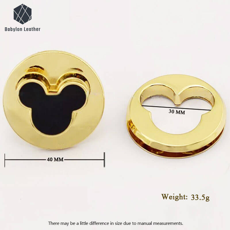 Mickey head Fashion Creative Bag Twist Lock（1 PACK） - Babylon LeatherBabylon LeatherTL-110