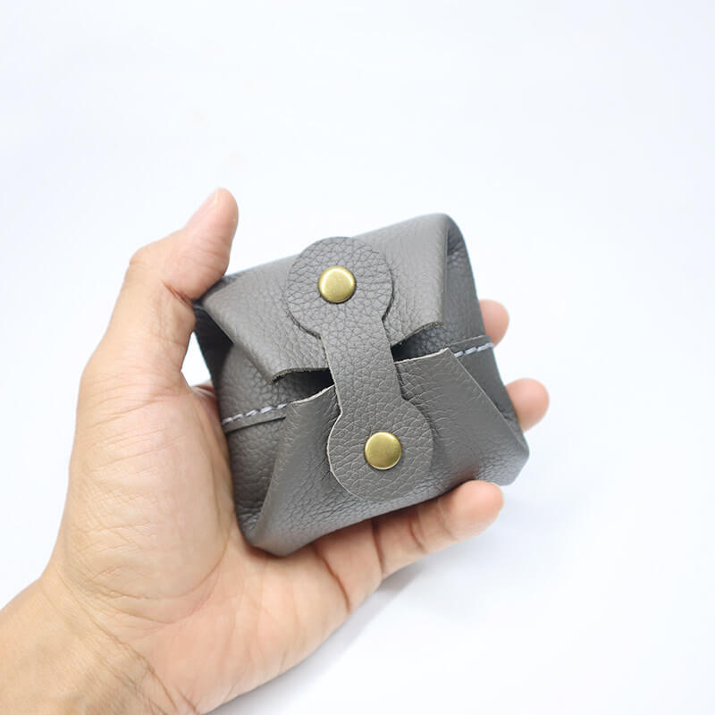 Mini AirPods Coin Card Pouch Leather DIY Kit – Babylon Leather - Babylon LeatherBabylon LeatherCY25-Grey