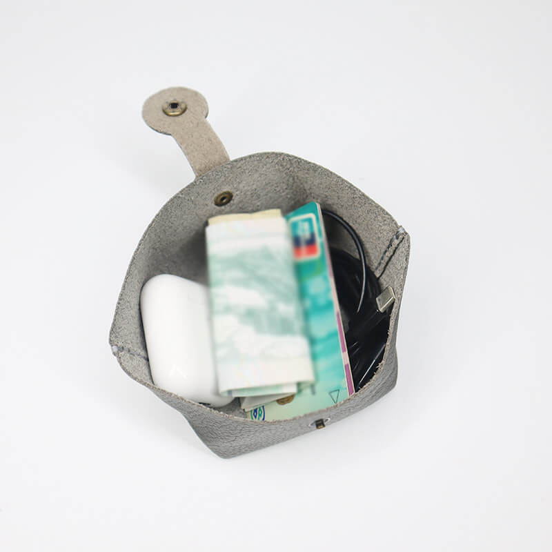 Mini AirPods Coin Card Pouch Leather DIY Kit – Babylon Leather - Babylon LeatherBabylon LeatherCY25-Grey