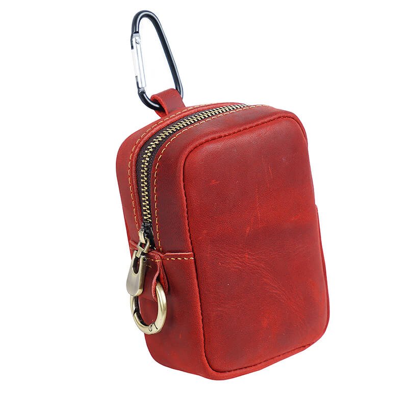 Mini Belt Pouch Coin Card Holder – Babylon Leather - Babylon LeatherBabylon LeatherAN65-Wine Red