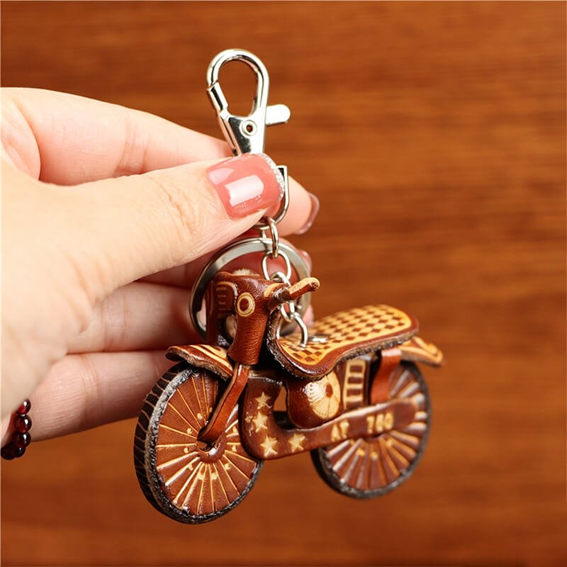 Mini Car Leather Bag Charm – Babylon Leather - Babylon LeatherBabylon LeatherLLZ67-Brown-1