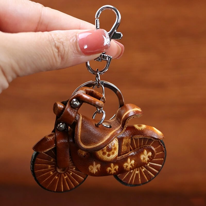 Mini Car Leather Bag Charm – Babylon Leather - Babylon LeatherBabylon LeatherLLZ67-Brown-2