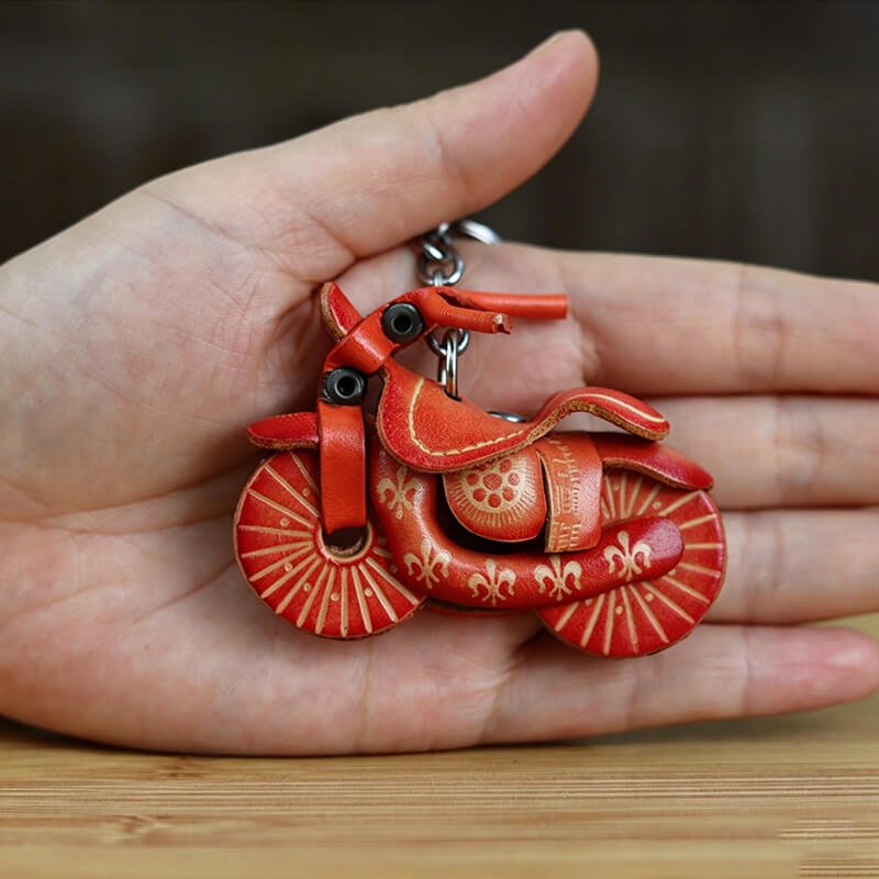 Mini Car Leather Bag Charm – Babylon Leather - Babylon LeatherBabylon LeatherLLZ67-Orange-3