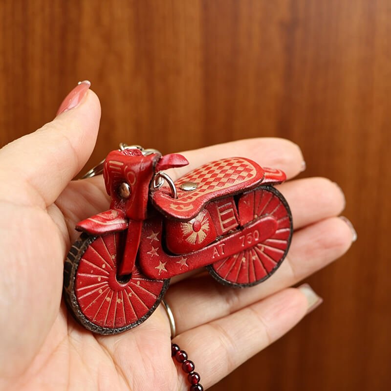 Mini Car Leather Bag Charm – Babylon Leather - Babylon LeatherBabylon LeatherLLZ67-Red-1
