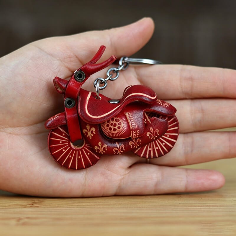Mini Car Leather Bag Charm – Babylon Leather - Babylon LeatherBabylon LeatherLLZ67-Red-3