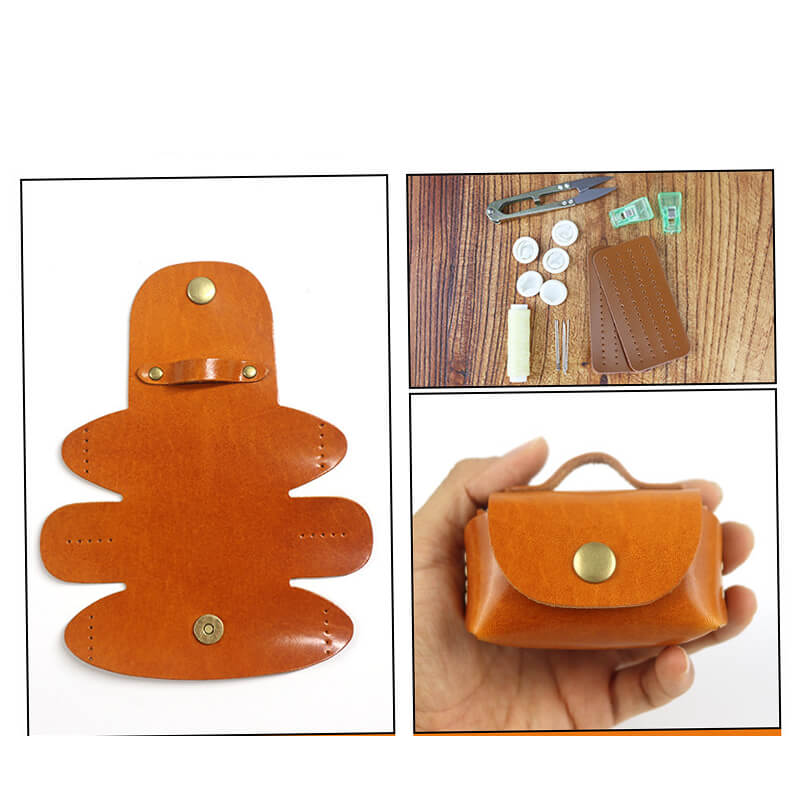 Mini Coin Purse Veg Tanned Leather DIY Kit – Babylon Leather - Babylon LeatherBabylon LeatherCY22-Yellow