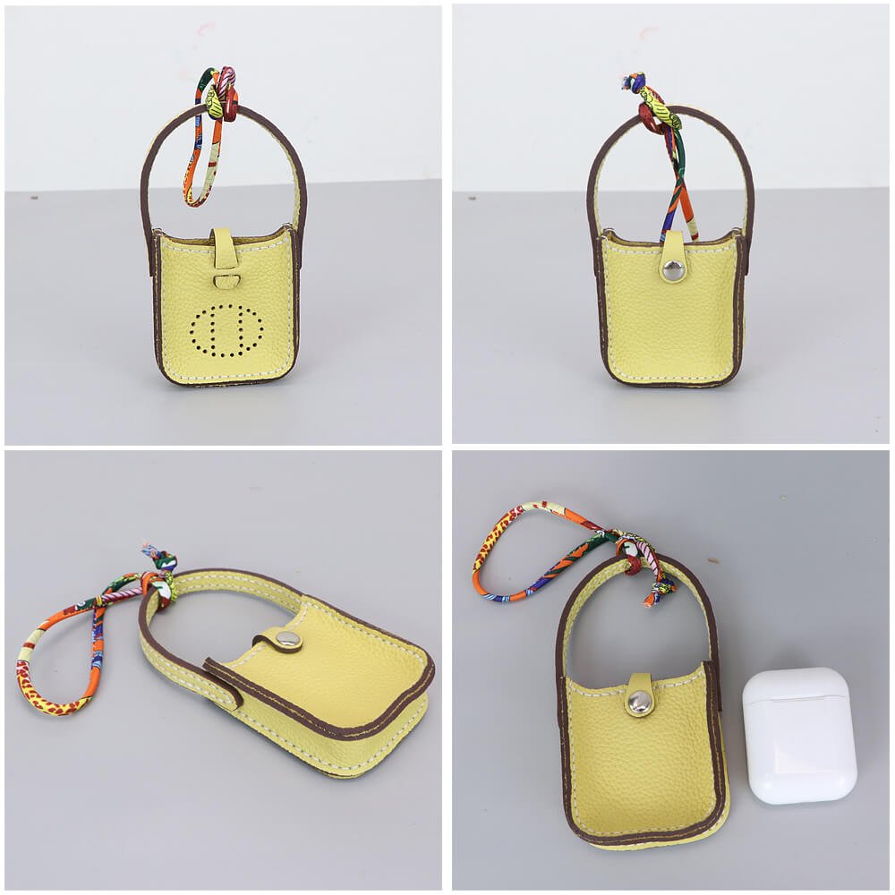 Mini Evelyne Bag Charm DIY Kit – Babylon Leather - Babylon LeatherBabylon LeatherSY113-Yellow-White