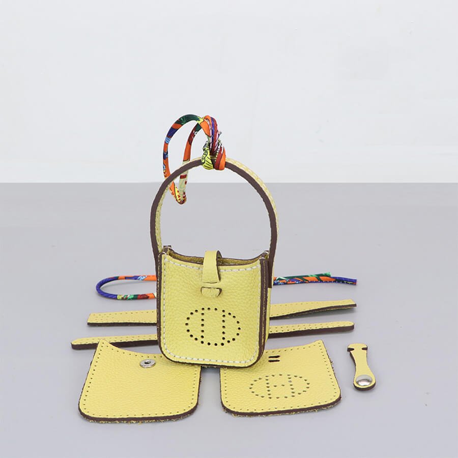 Mini Evelyne Bag Charm DIY Kit – Babylon Leather - Babylon LeatherBabylon LeatherSY113-Yellow-White