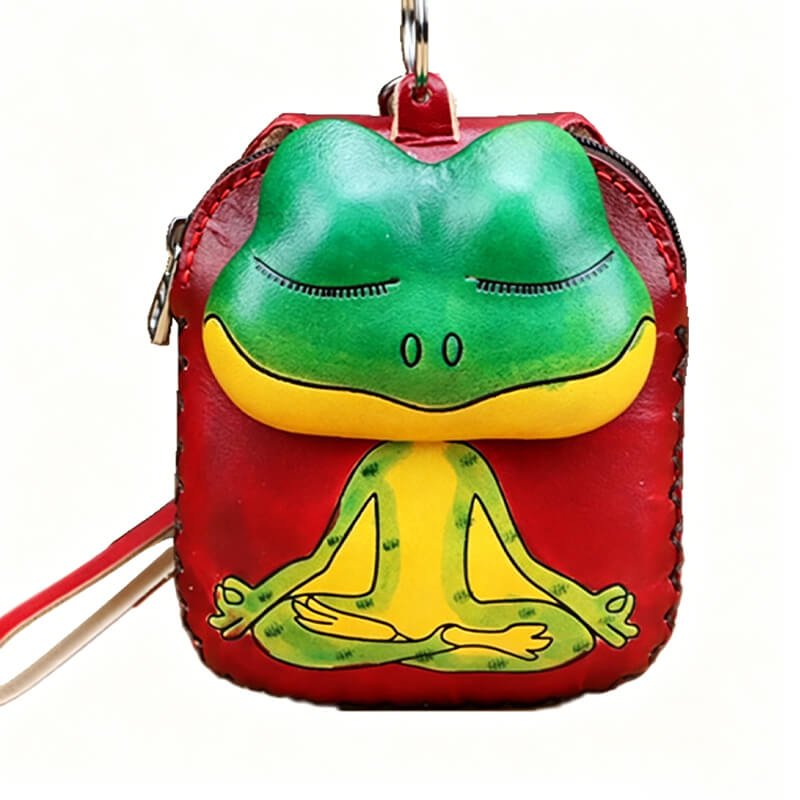 Mini Frog - Shaped Leather Coin Purse – Babylon Leather - Babylon LeatherBabylon LeatherLLZ49-Red