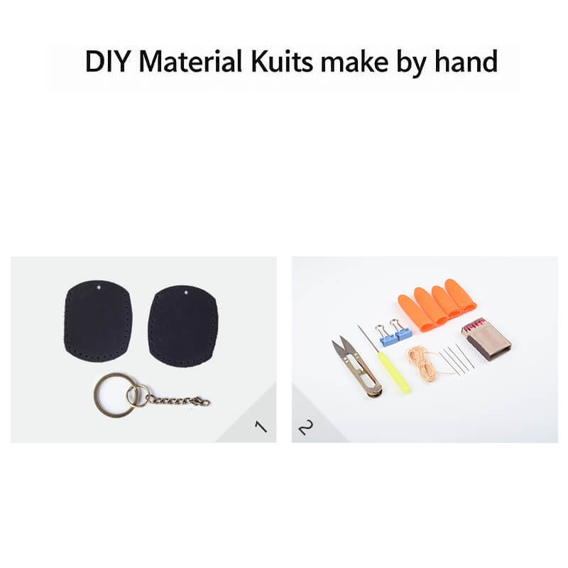 Mini Key & Card Case Crazy Horse Leather DIY Kit – Babylon Leather - Babylon LeatherBabylon LeatherCY14-Brown